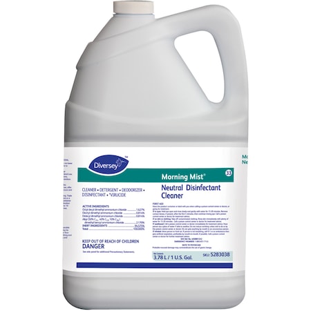 Morning Mist Neutral Disinfectant, 128 Fl Oz (4 Quart) Neutral, Blue/Green